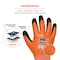 Ergodyne Orange Coated Waterproof Winter Work Gloves, S, A5, PK144 7551-CASE - alternate 10